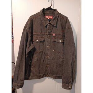 Vintage Men's 3XL RP55 Jeans Denim Gray Black Jean Jacket Streetwear Hip Hop